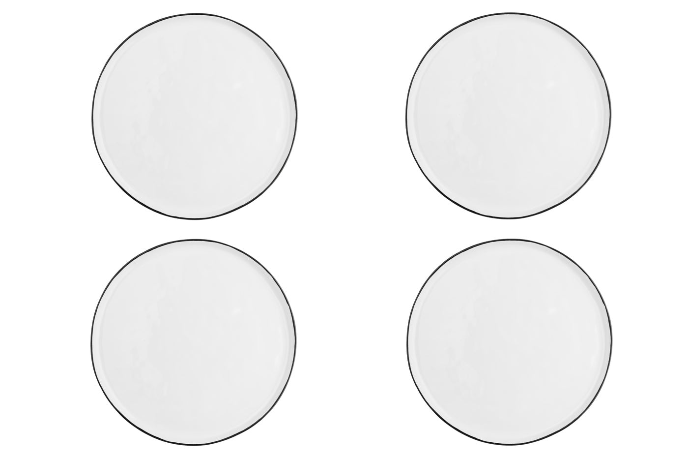 Assiette PURE Ø27,5cm - 4 pièces - Blanc Neige