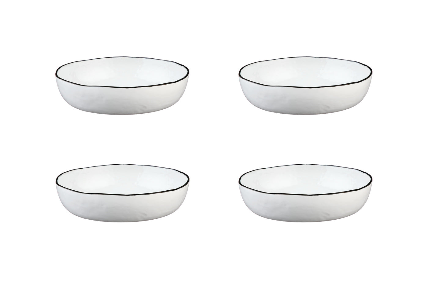 Assiette creuse PURE Ø21,5cm - 4 pièces - Blanc Neige