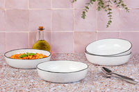 Assiette creuse PURE Ø21,5cm - 4 pièces - Blanc Neige