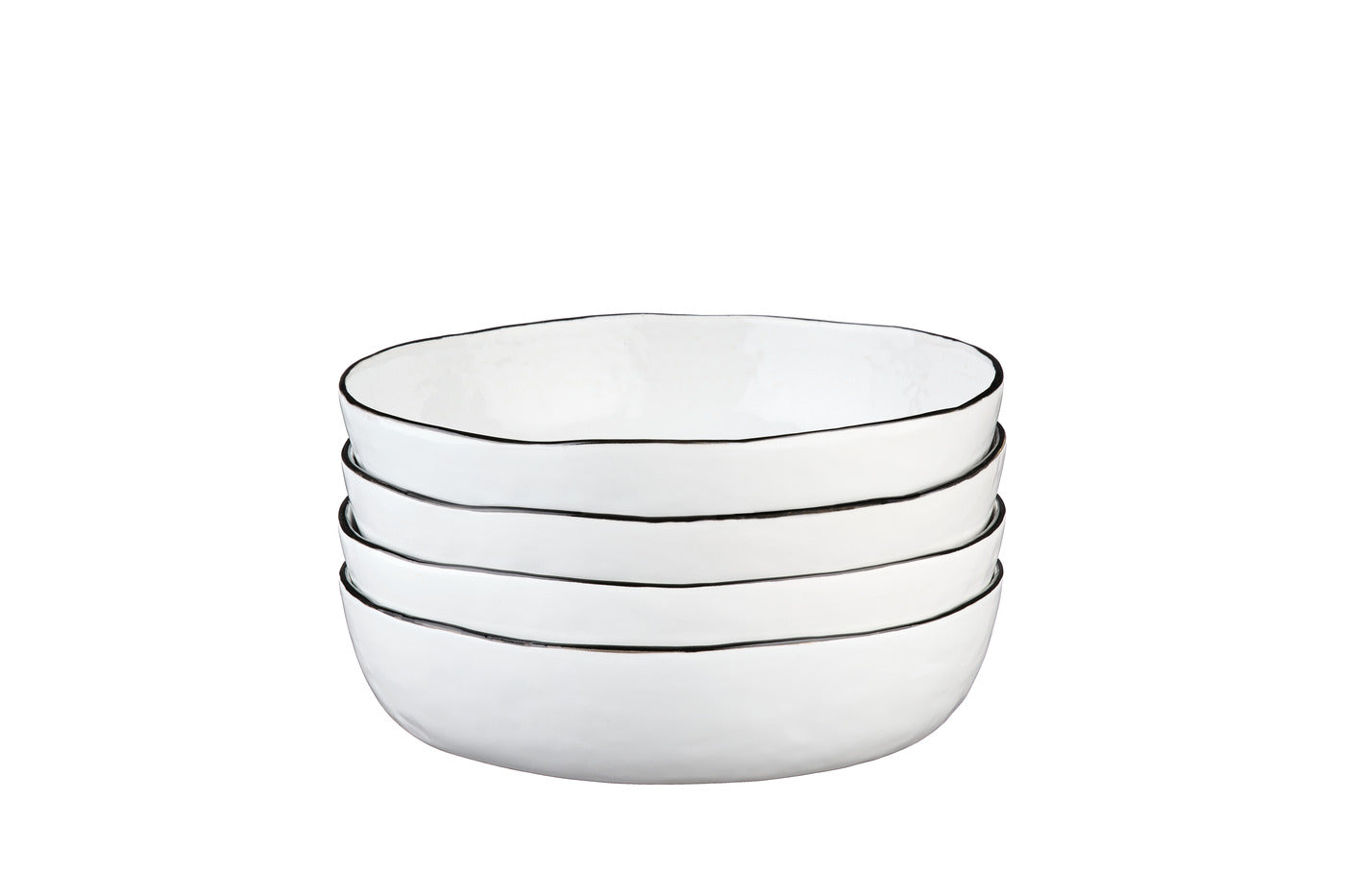 Assiette creuse PURE Ø21,5cm - 4 pièces - Blanc Neige