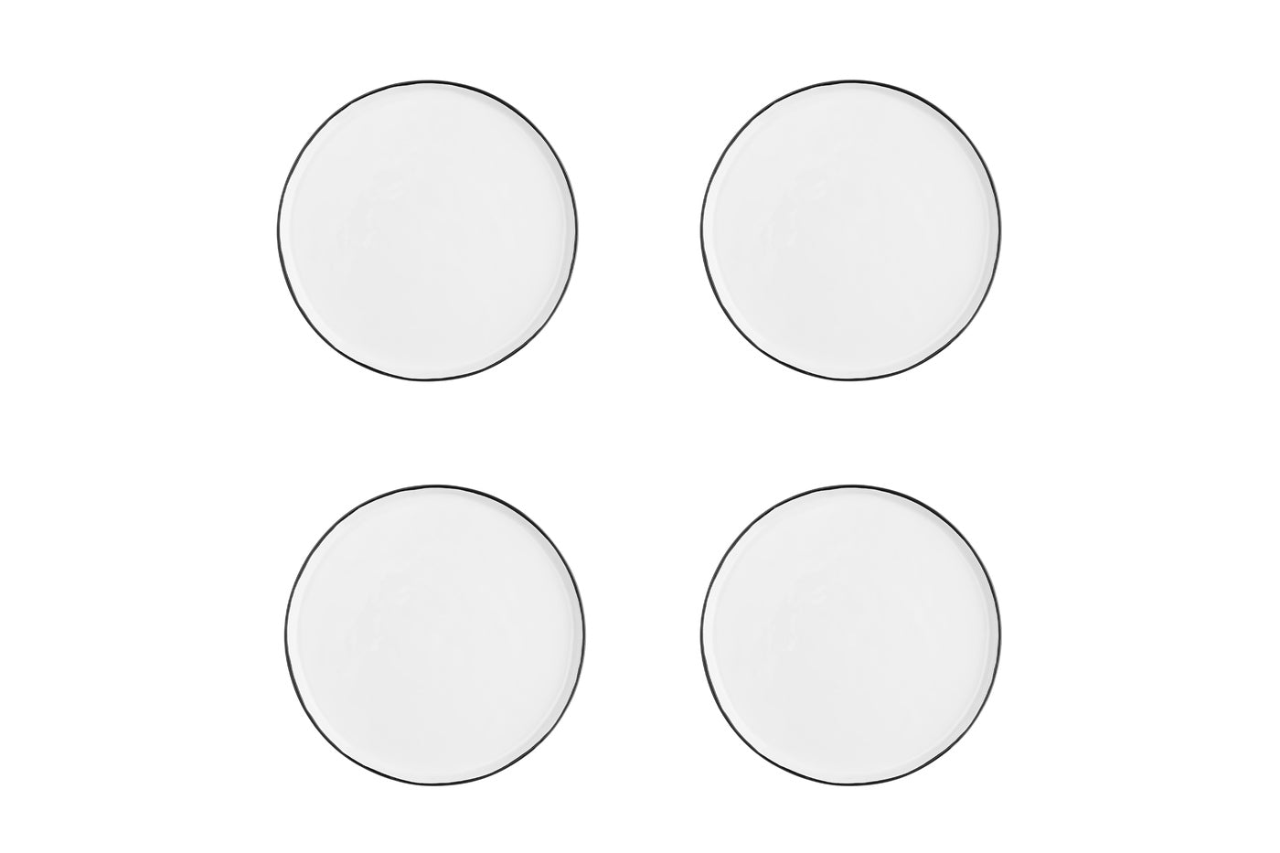 Assiette PURE Ø21,5cm - 4 pièces - Blanc Neige