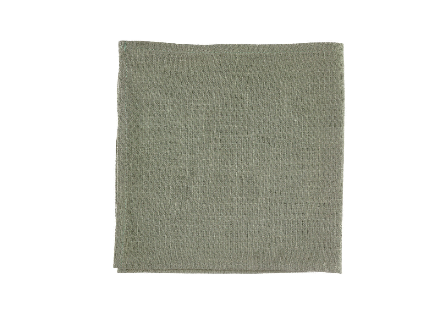 Serviette de table - 6 pièces - Lin et coton vert de gris