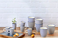 Tasse PATTERN 9cl - 6 pièces - Dark blue