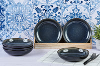 Assiette creuse IRIS Ø22,5cm - 6 pièces - Bleu nuit