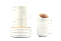 Tasse 20cl et soucoupe Ø15cm OXYGEN - 12 pièces - Rose poudre