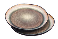 Plateau de service IRIS Ø32cm - 2 pièces - Marron sauvage